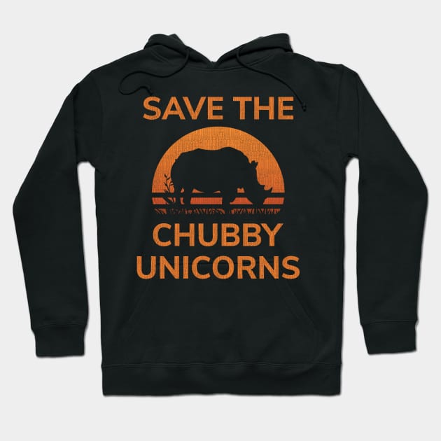 Save The Chubby Unicorns T-Shirt Fat Unicorn Distressed Design Hoodie by Ilyashop